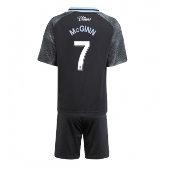 Billige Fotballdrakt Aston Villa John McGinn #7 Replika Bortedraktsett Barn 2025-26 Kortermet (med bukser)
